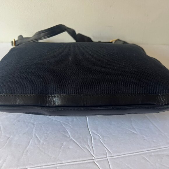 90\'S GUCCI VINTAGE JACKIE CANVAS LEATHER HOBO SATCHEL